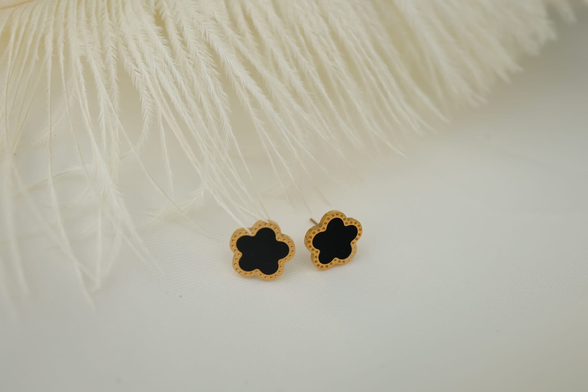 Edelstahl Ohrstecker schwarz