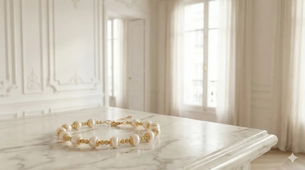 Zartes Perlenarmband "Lumière"